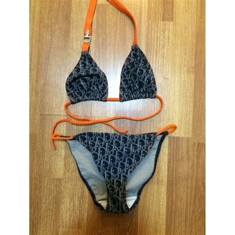 christian dior bikini blue and orange|christian dior swimwear for sale.